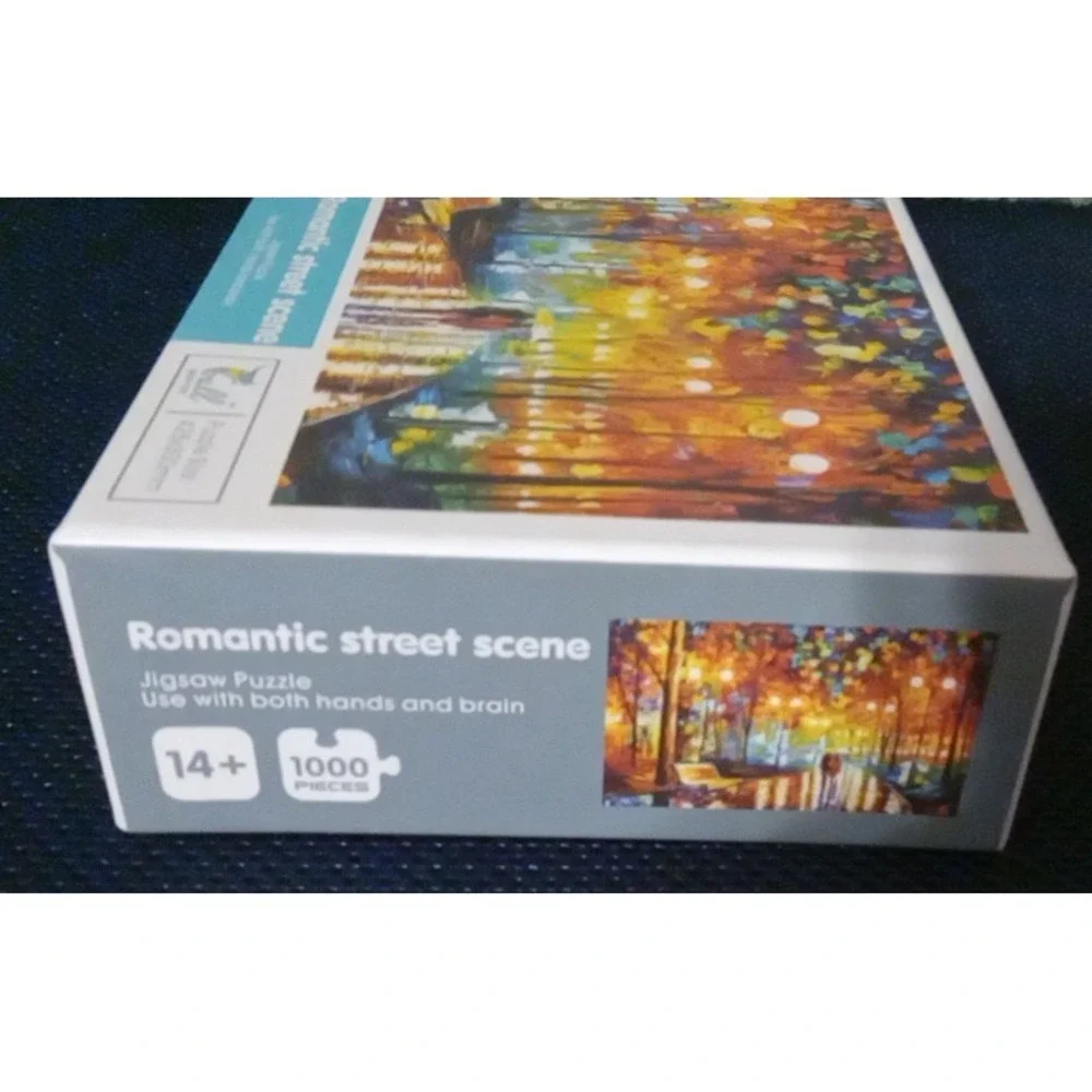 Romantic Street Scene Jigsaw Puzzle 1000 Piece 425x30mm Vibrant For Ages 14+